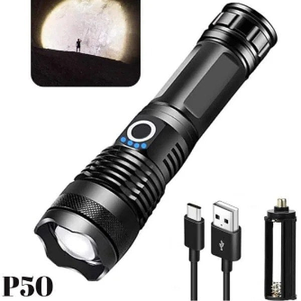 Linterna tactica led recargable p50