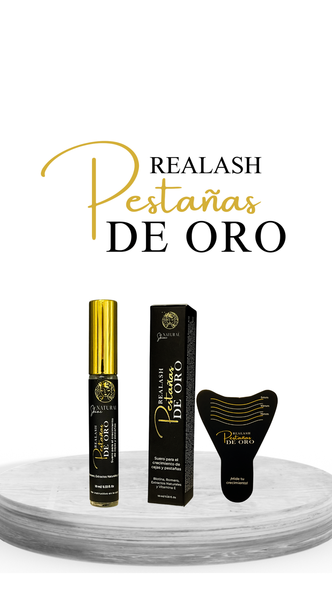 Realash pestañas de oro