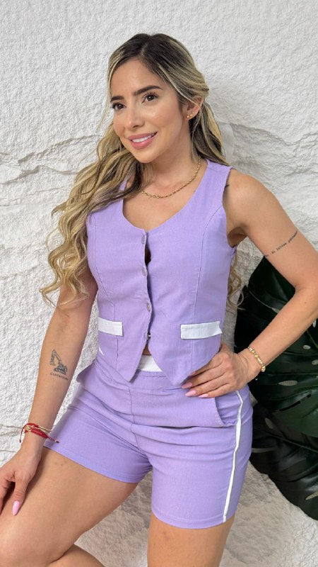 Conjunto 2 prendas short y chaleco
