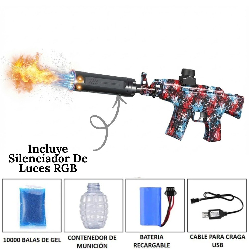 Juguete pistola electrica hidrogel ak47