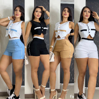 Conjunto 2 prendas short y chaleco