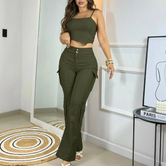 Conjunto pantalón y blusa m079