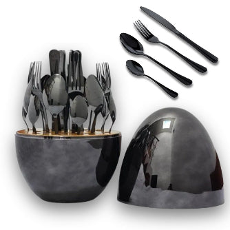 Juego de cubiertos de acero inoxidable 24 piezas