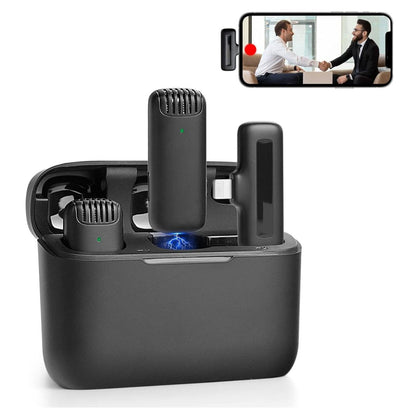 Microfono de solapa recargable dual