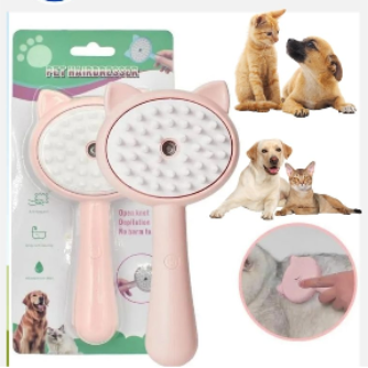 Cepillo para mascotas vapor redondo