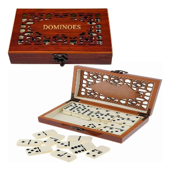 Domino profesional caja madera juego fichas casino
