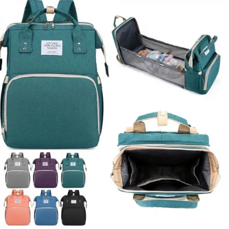 Pañalera multifuncional cambiador bebe mochila colores