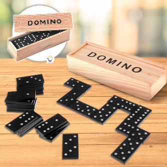 Mini domino madera juego de mesa familiar 28 piezas md-160
