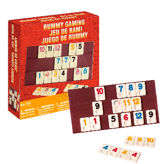 Juego de mesa rummy clásico de estrategia café grande
