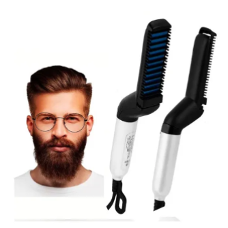 Plancha peinadora alisadora para hombre de cabello y barba