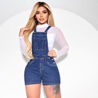 Jardinera Short con Brillo