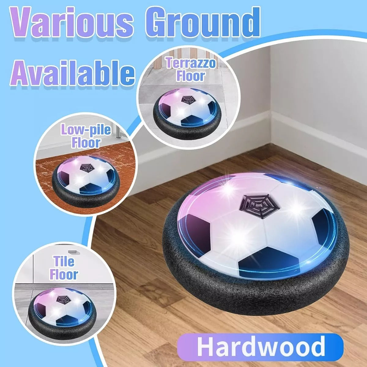 Balon de futbol flotante con pilas inclu