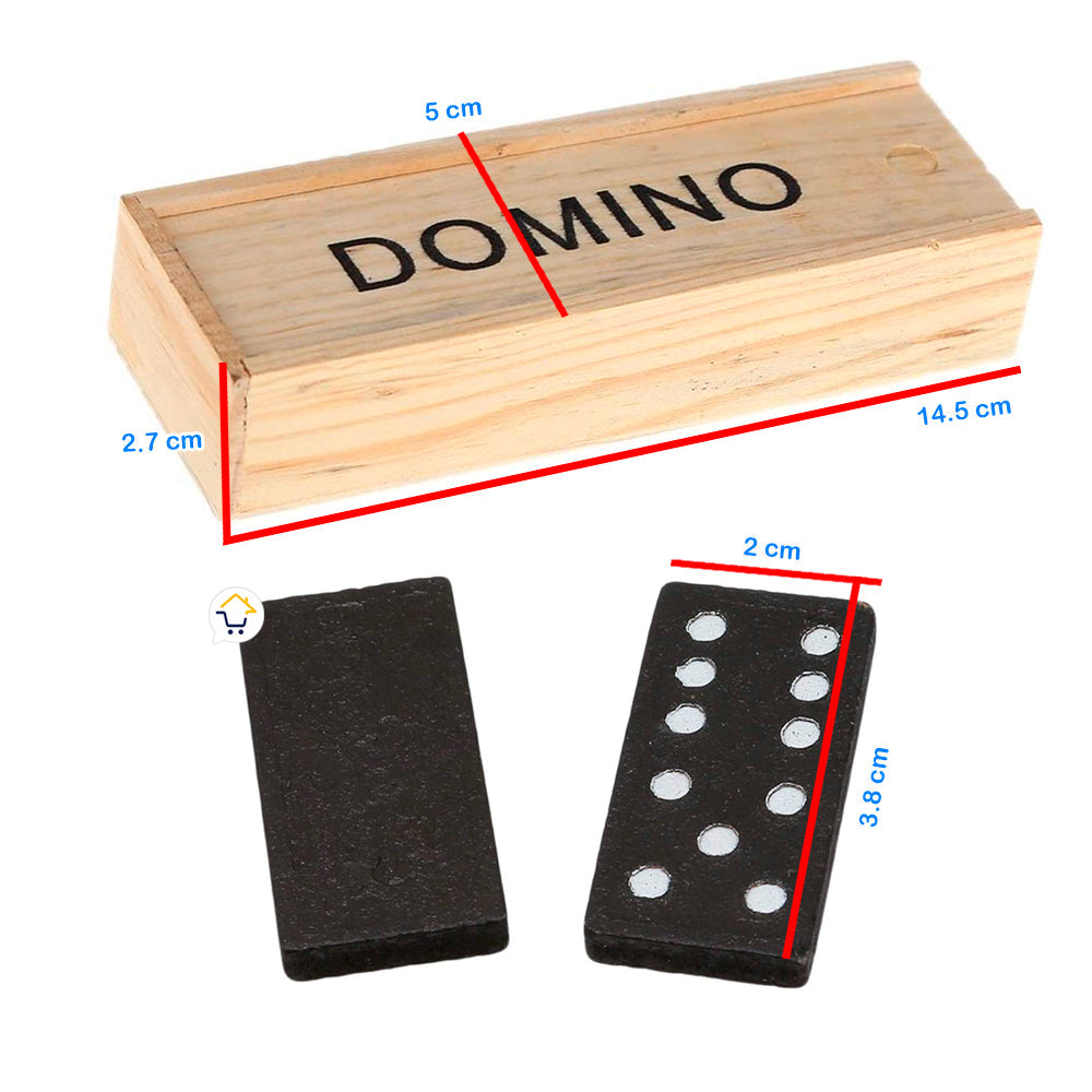Mini domino madera juego de mesa familiar 28 piezas md-160