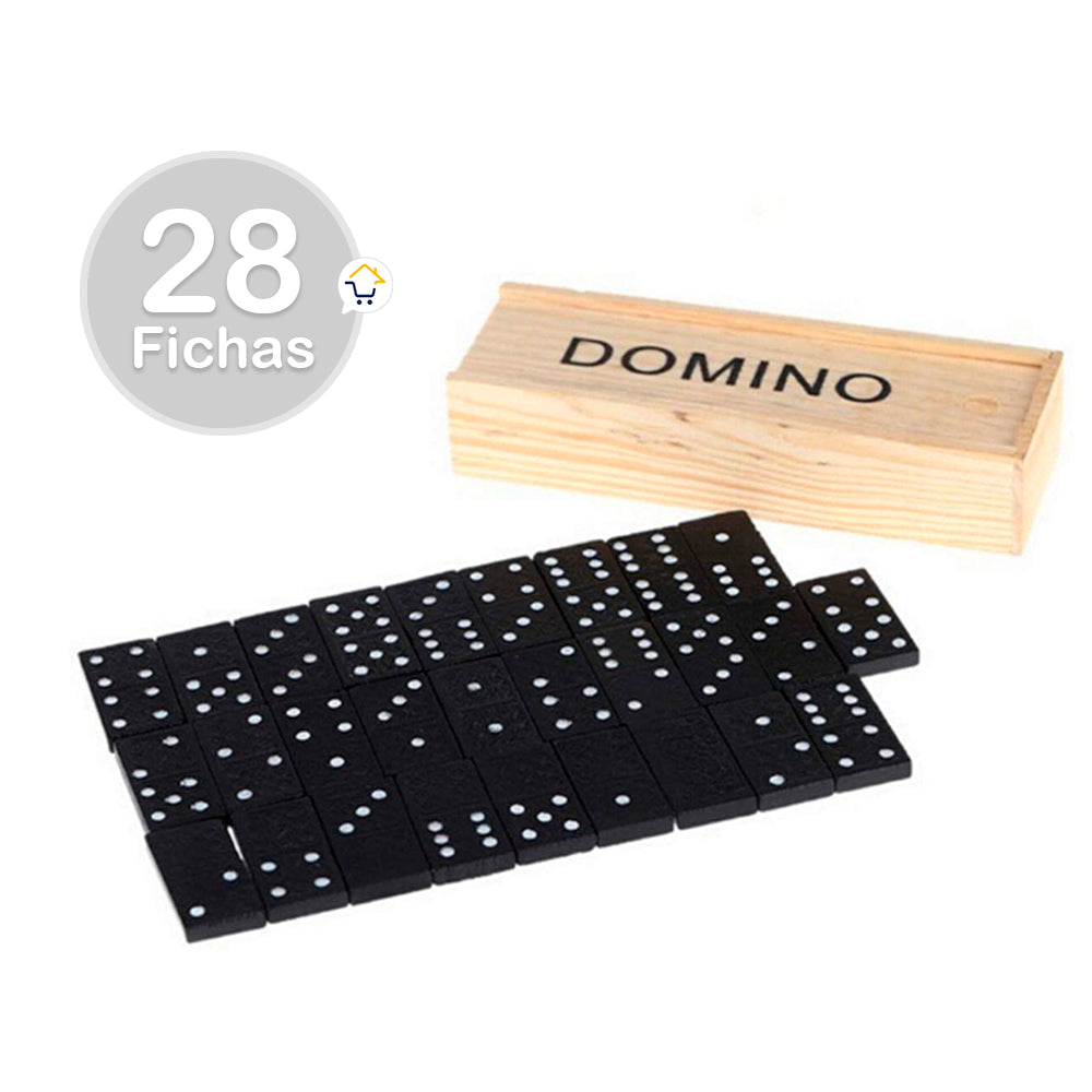 Mini domino madera juego de mesa familiar 28 piezas md-160