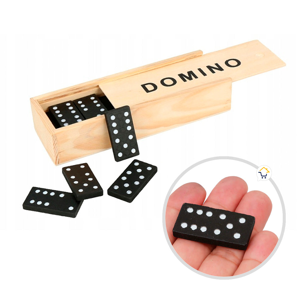Mini domino madera juego de mesa familiar 28 piezas md-160