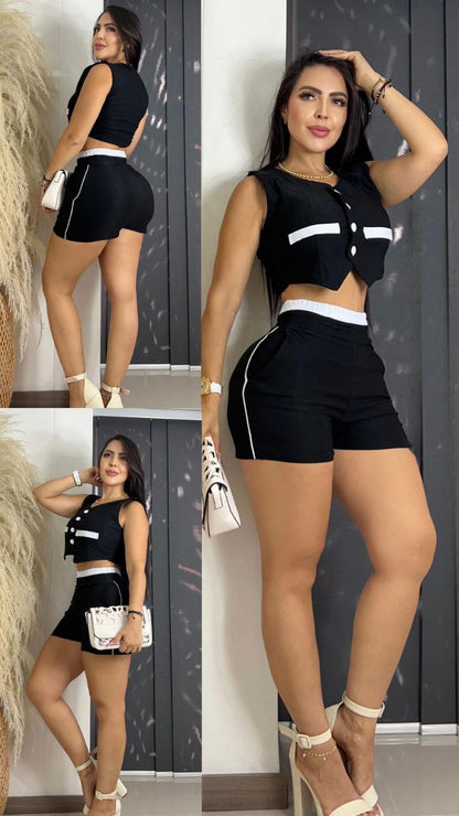 Conjunto 2 prendas short y chaleco
