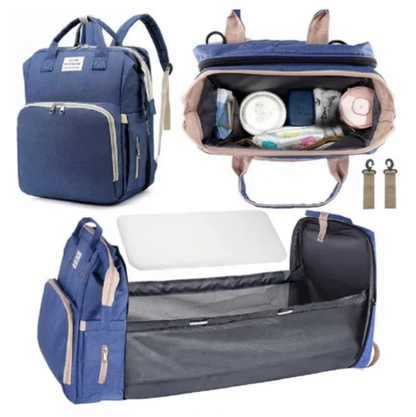 Pañalera multifuncional cambiador bebe mochila colores