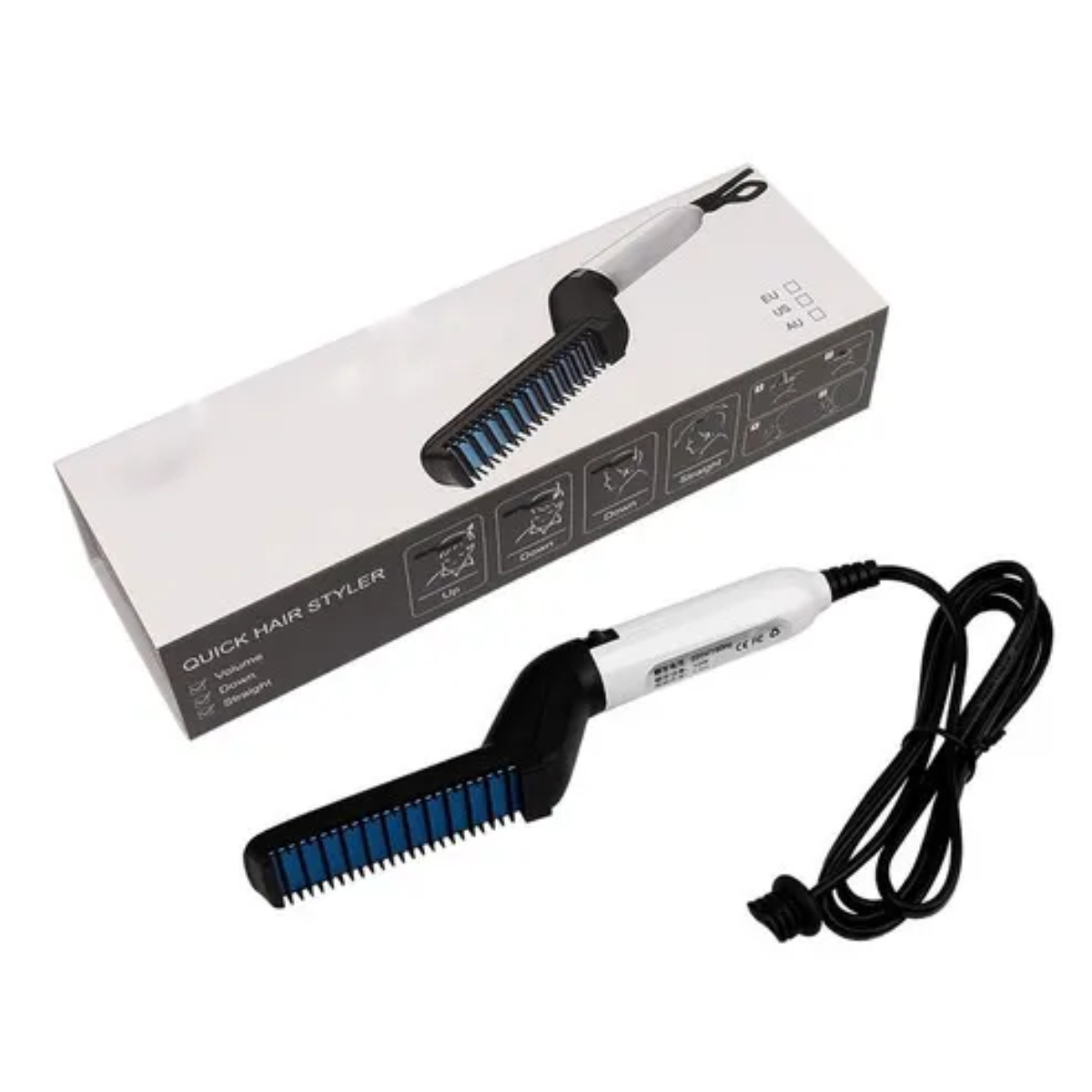Plancha peinadora alisadora para hombre de cabello y barba