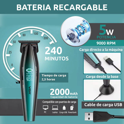 Maquina patillera afeitadora corte de pelo inal