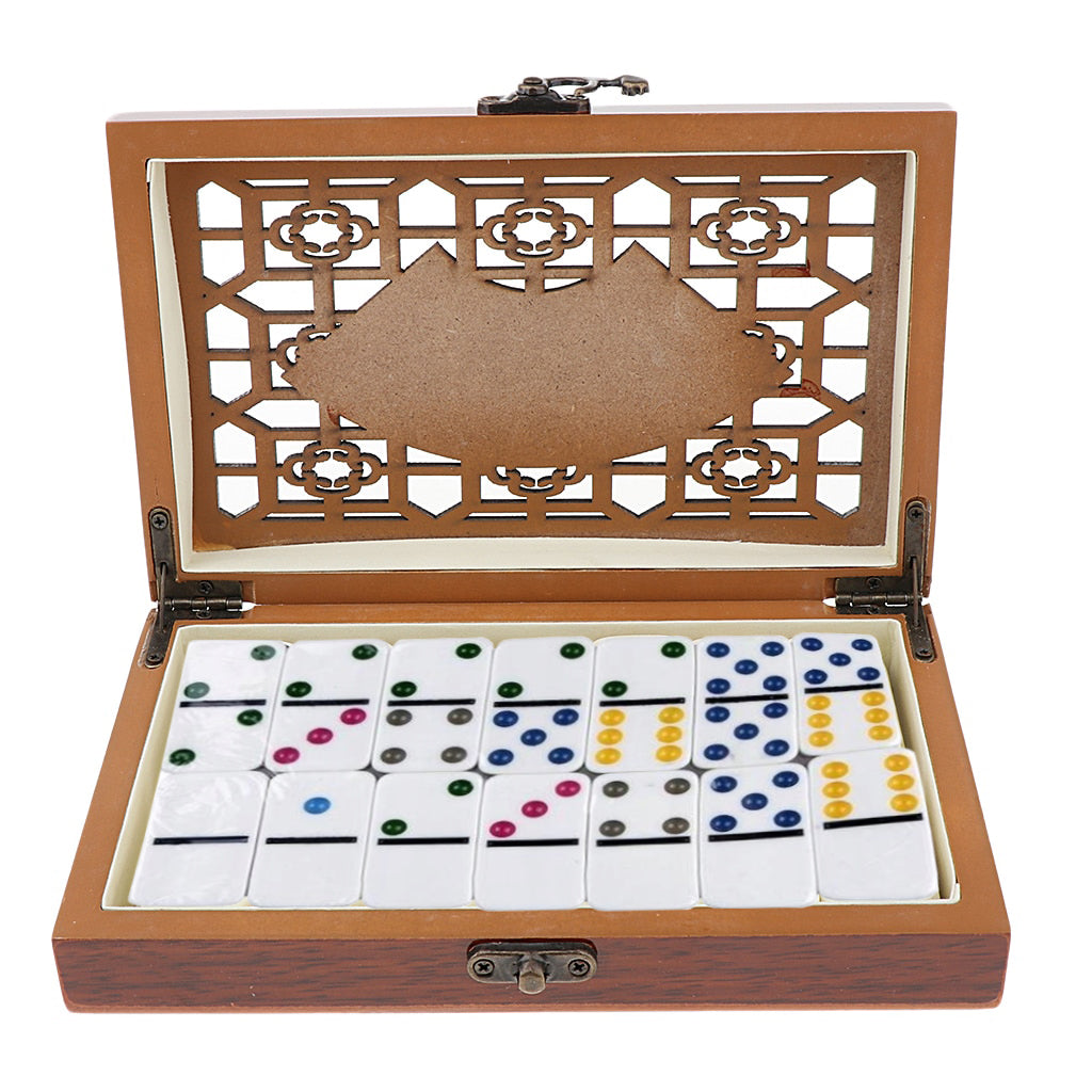 Domino profesional caja madera juego fichas casino