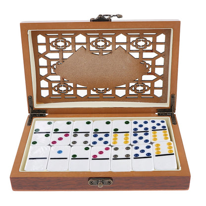 Domino profesional caja madera juego fichas casino