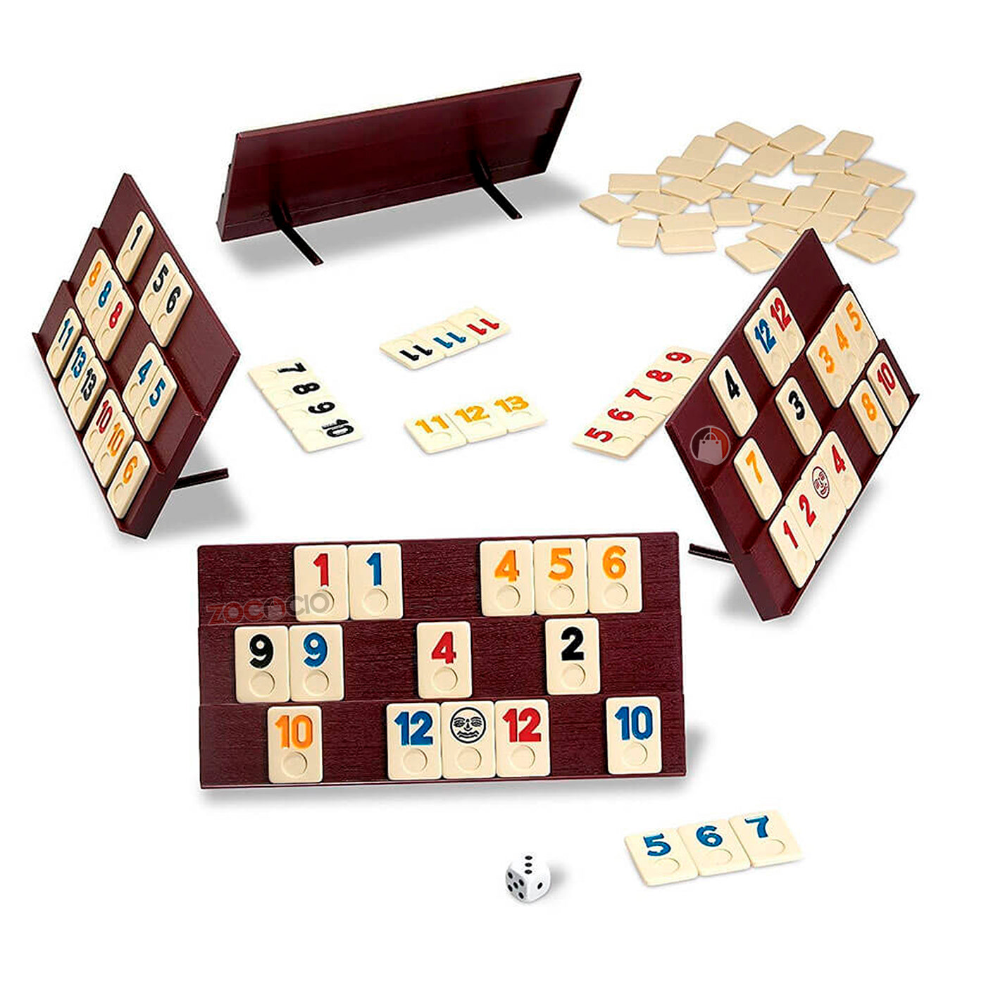Juego de mesa rummy clásico de estrategia café grande