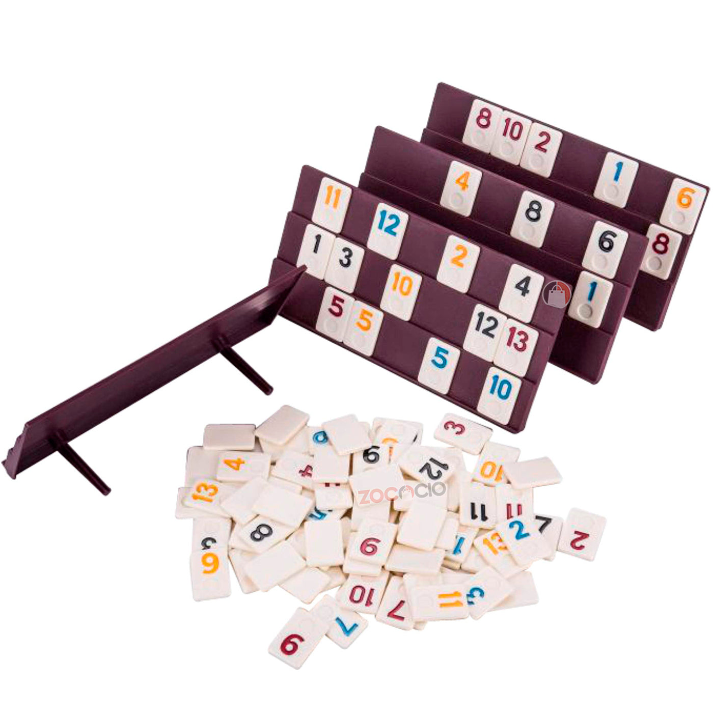 Juego de mesa rummy clásico de estrategia café grande