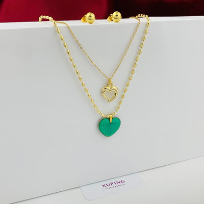 Juego doble cadena,corazon y topos