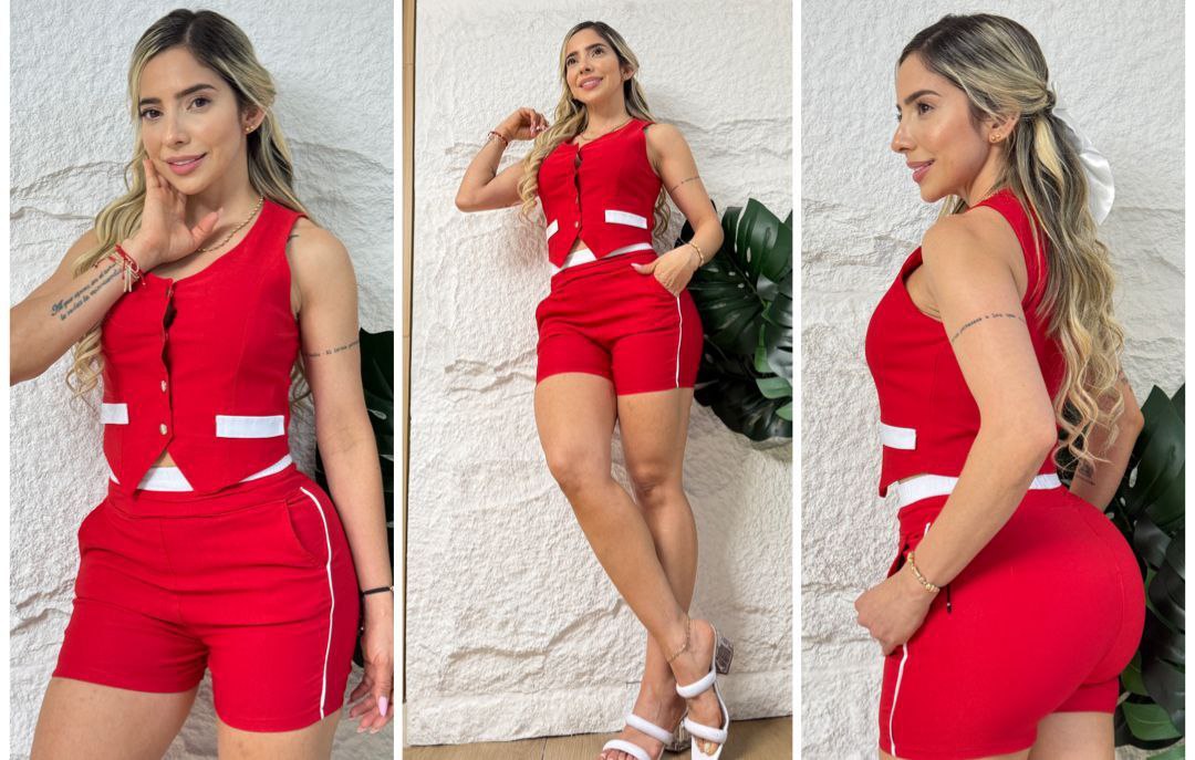 Conjunto 2 prendas short y chaleco
