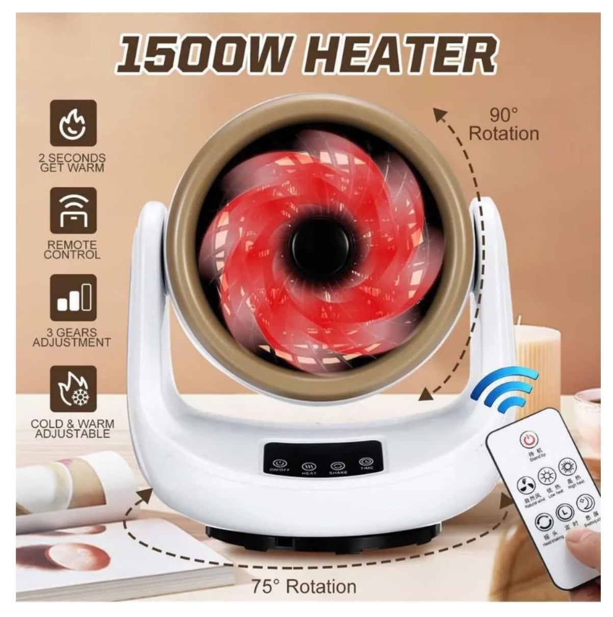 Calentador inteligente heather 1500w