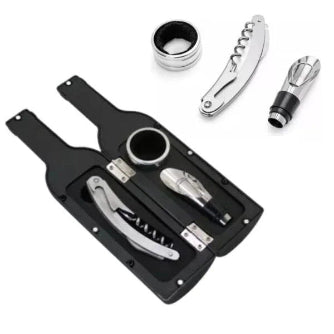 Kit de vino de 4 piezas botella