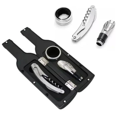 Kit de vino de 4 piezas botella