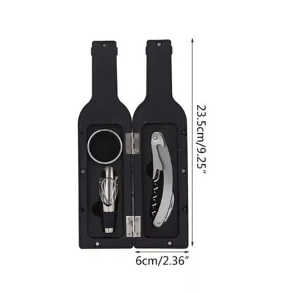 Kit de vino de 4 piezas botella