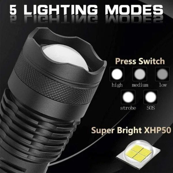 Linterna tactica led recargable p50