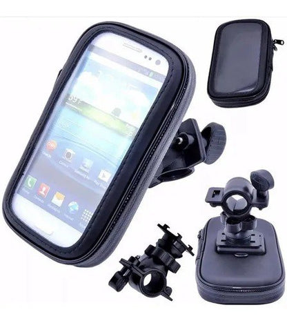 Soporte estuche holder moto manubrio