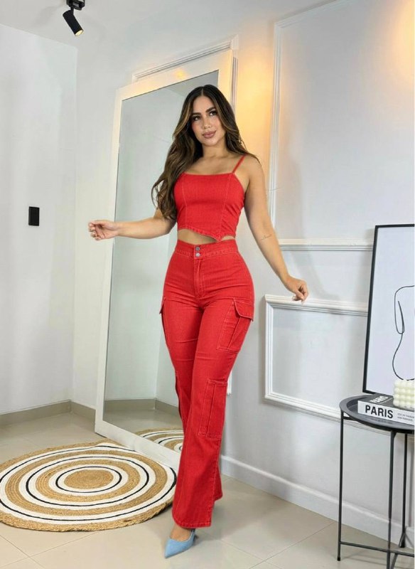 Conjunto pantalón y blusa m079