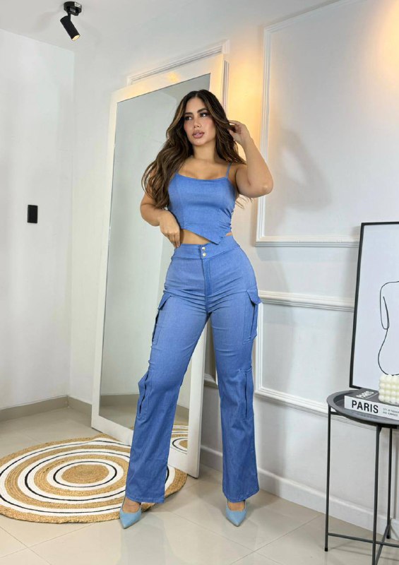 Conjunto pantalón y blusa m079