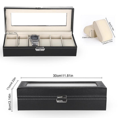 Caja cofre joyero organizador relojes 6