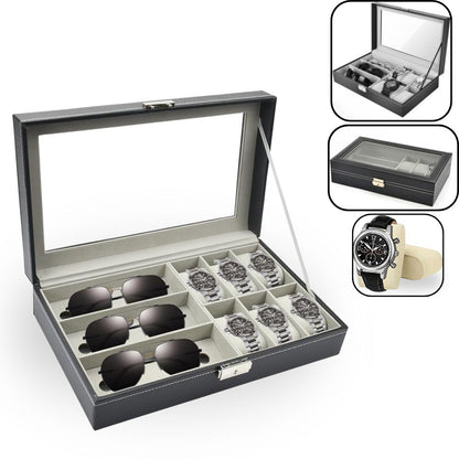 Cofre joyero organizador 2 en 1 relojes