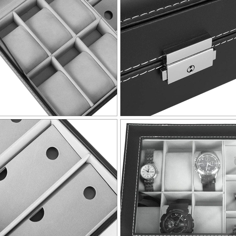 Cofre joyero organizador 2 en 1 relojes