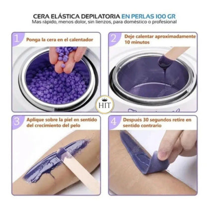 Paquete de cera depilatoria en perla 100