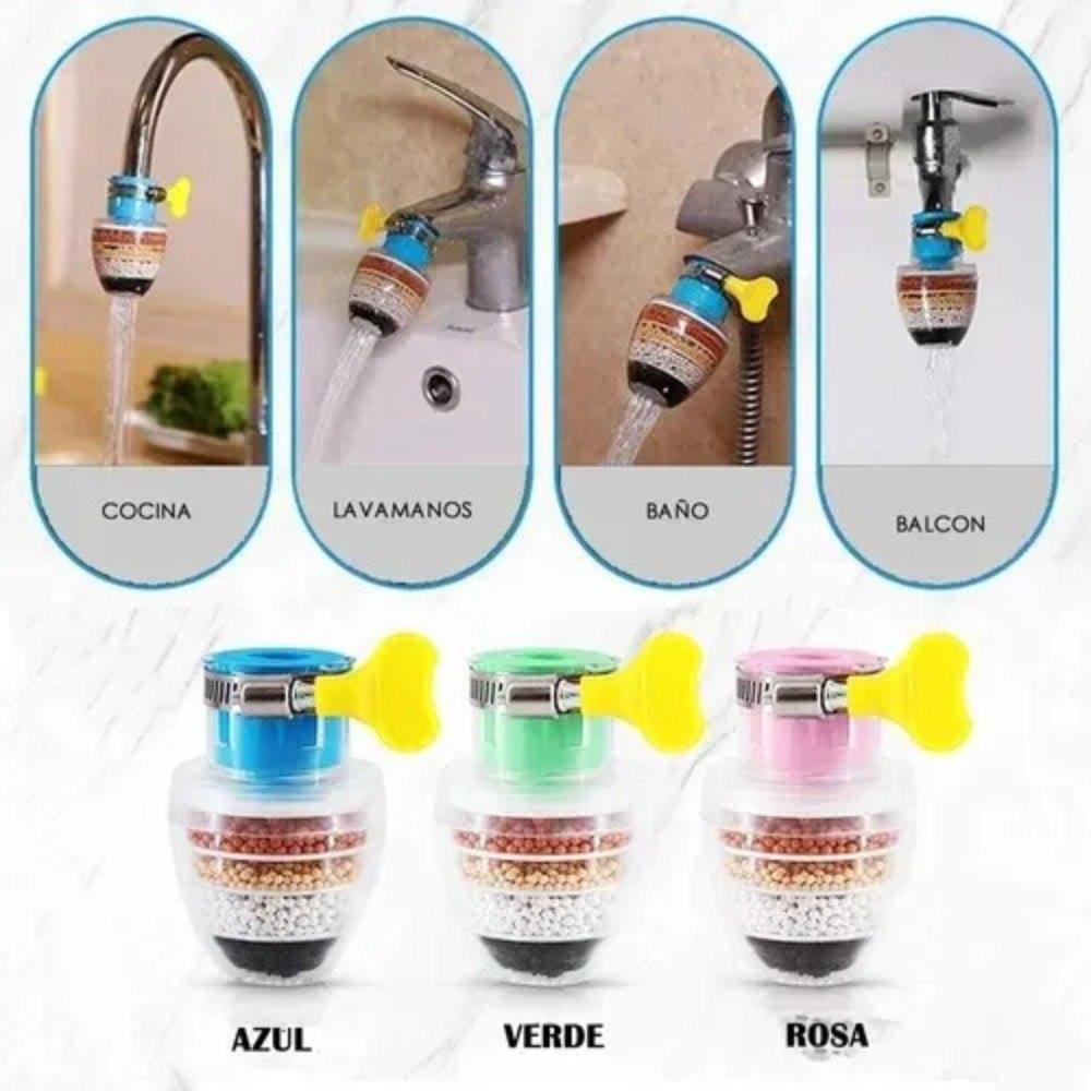 Filtro purificador de agua para grifo