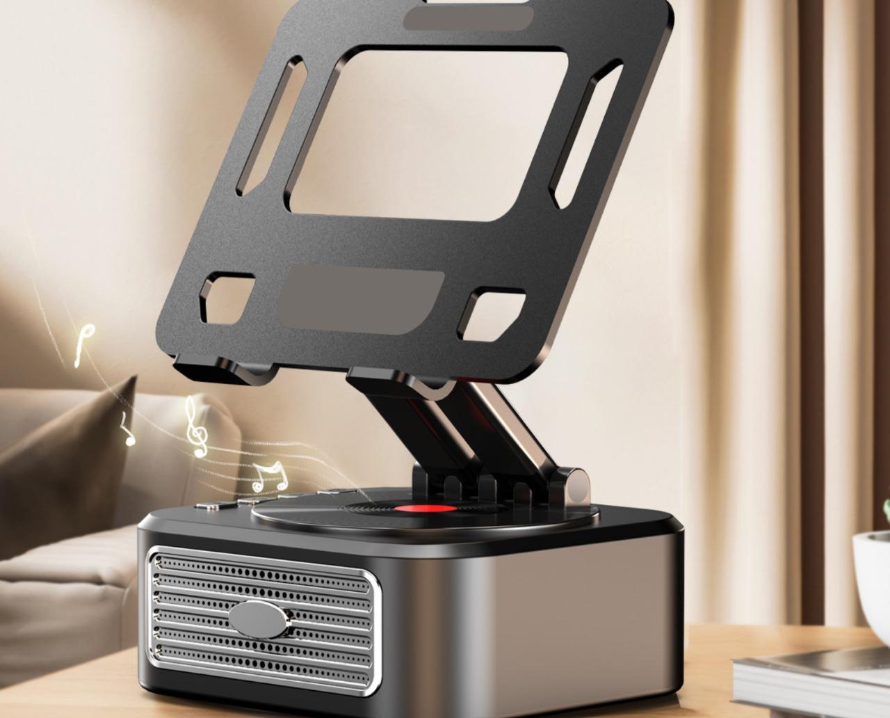 Soporte para celular y tabl con parlante